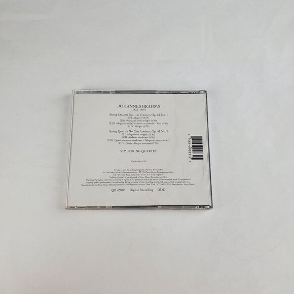 Johannes Brahms 1833-1897: String Quarters, Op. 51 Nos. 1 & 2 - CD 1995 - Picture 5 of 5